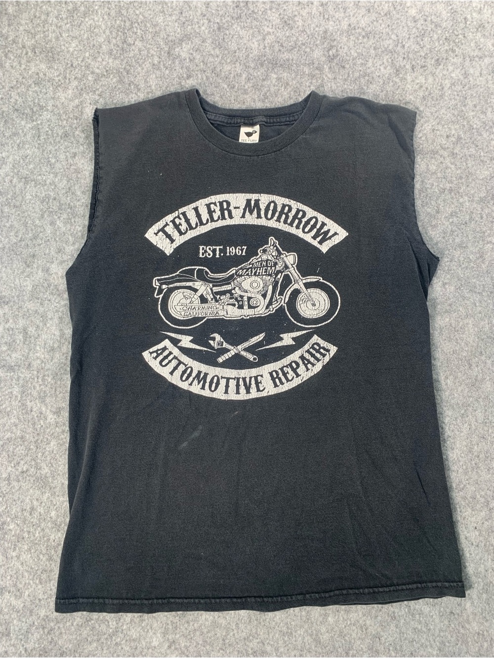 Black Sleeveless Graphic Tee - Automotive Repair